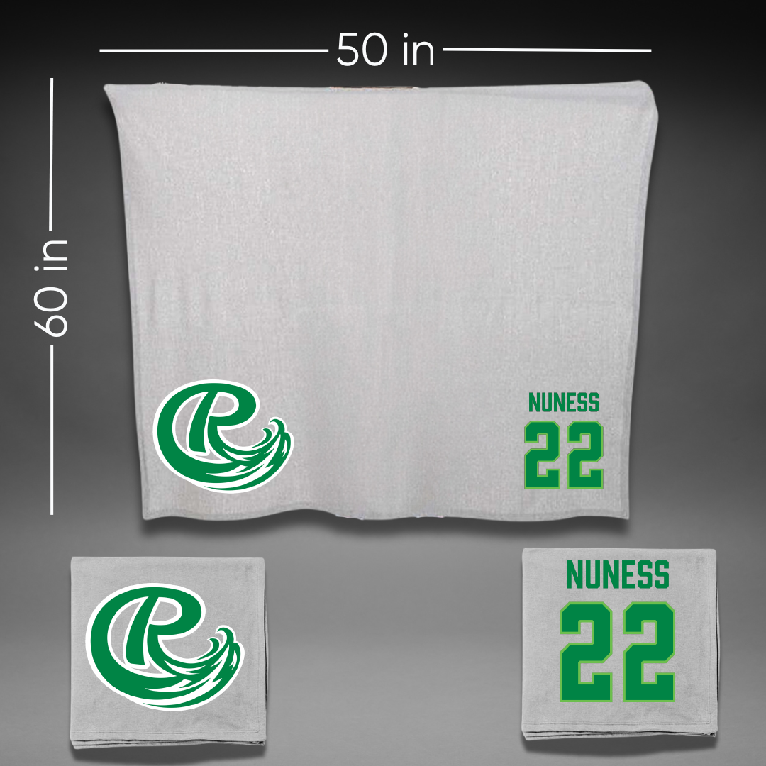 Roosevelt University Basketball Gray Blanket - #22 Kyle Nuness