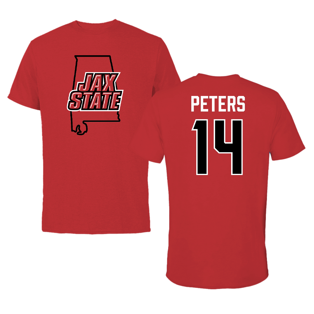 Jacksonville State University Softball Red State Performance Tee - #14 Chaney Peters