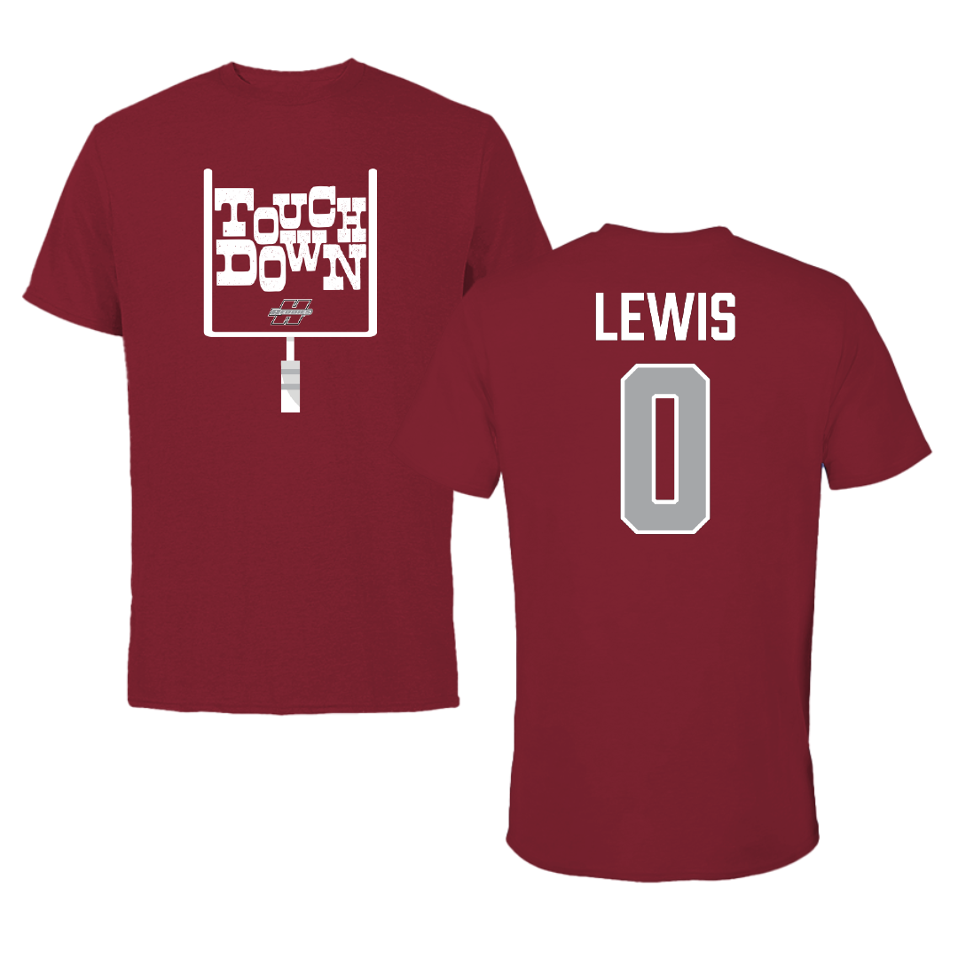 Henderson State University Football Cardinal Touchdown Tee - #0 Gary Lewis