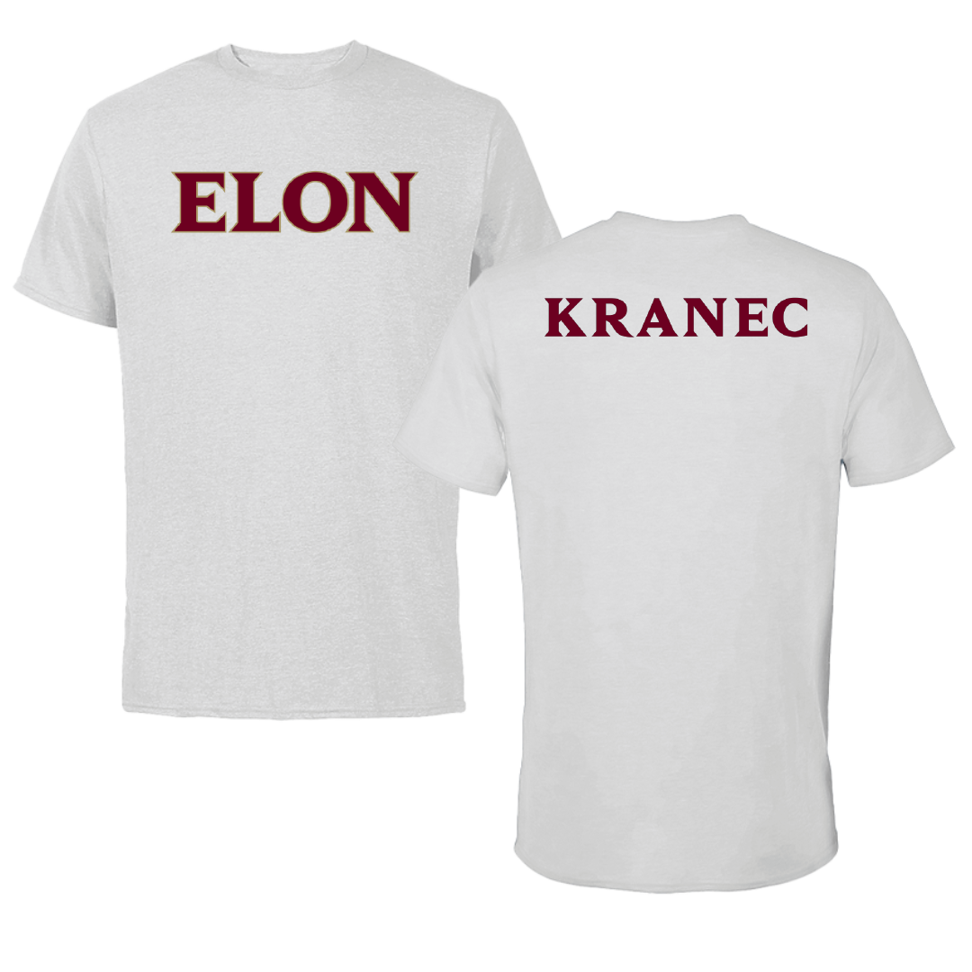 Elon University Tennis Light Gray Tee - Lisa Kranec