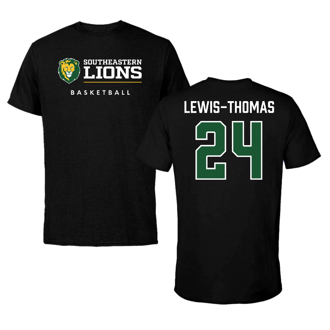 Southeastern Louisiana University Basketball Black Performance Tee - #24 Mackenzie Lewis-Thomas