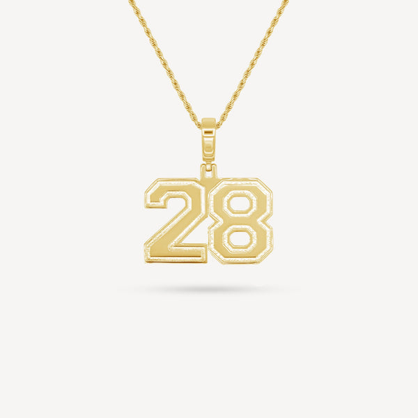 Gold Presidents Pendant and Chain - #28 Eddie Jackson III