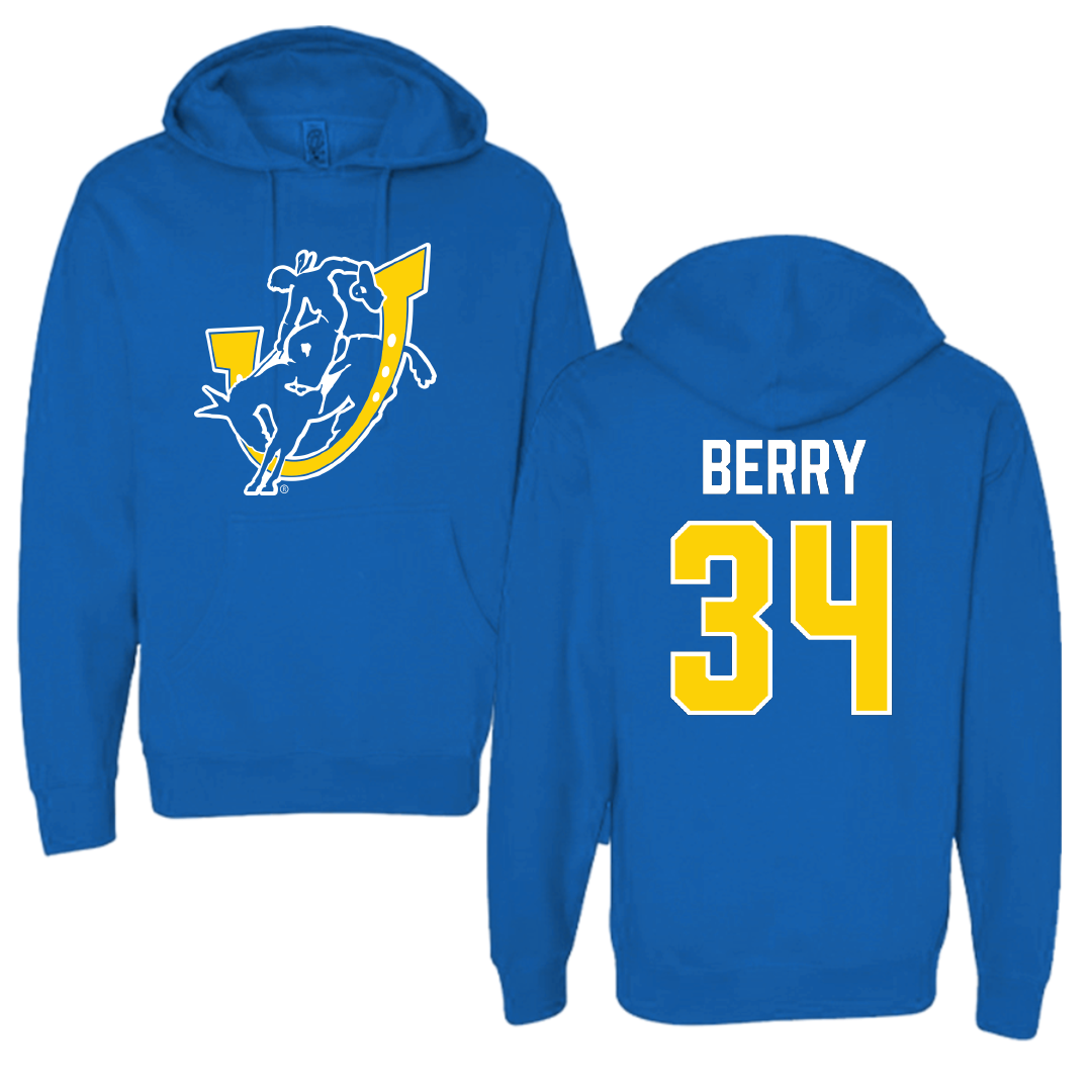 Southern Arkansas University Baseball Blue Hoodie - #34 Eli Berry