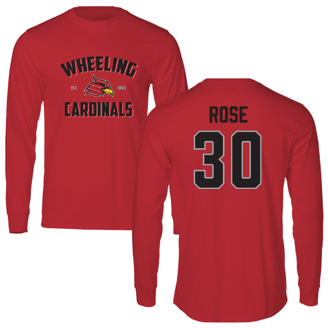 Wheeling University Lacrosse Red General Performance Long Sleeve - #30 Colton Rose