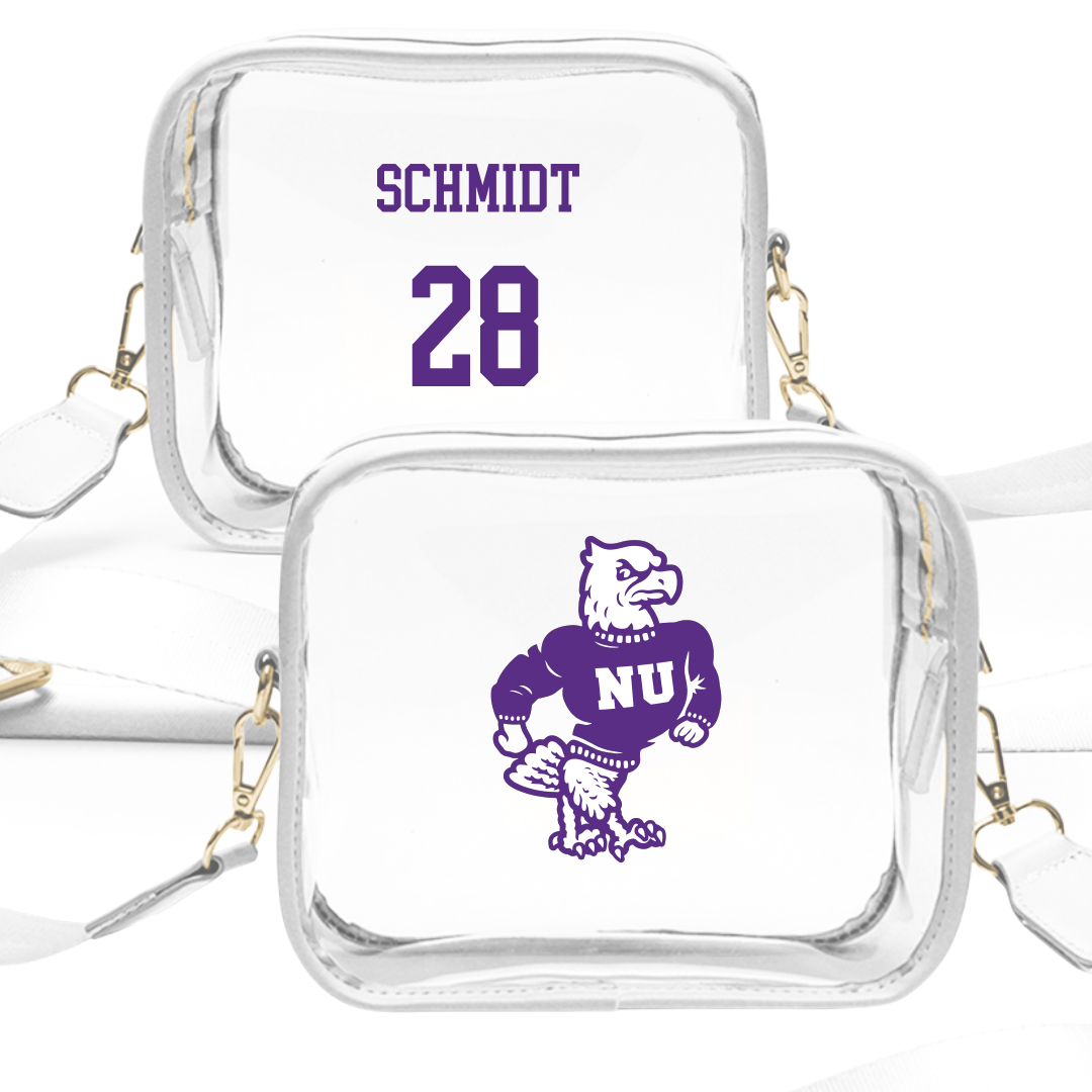 Niagara University Soccer (W) White Clear Stadium Bag - #28 Izzy Schmidt