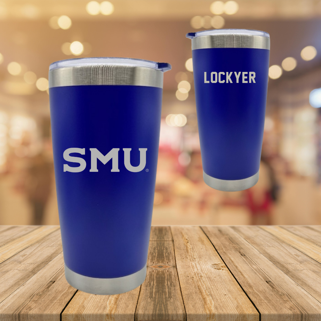 Southern Methodist University Swimming & Diving Blue Stainless Steel Tumbler - Hannah Lockyer