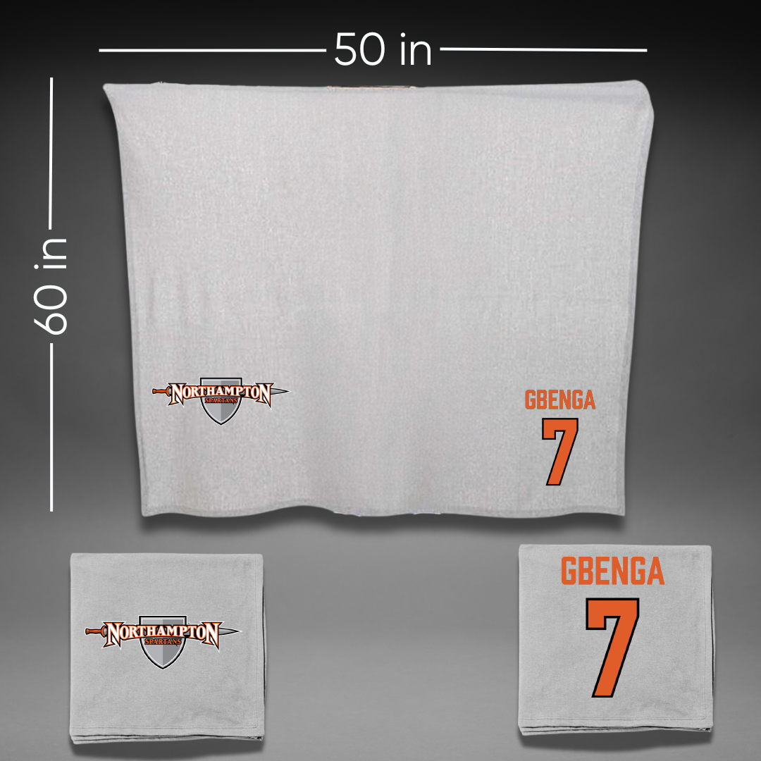 Northampton Community College Soccer (M) Gray Blanket - #7 Joseph Gbenga