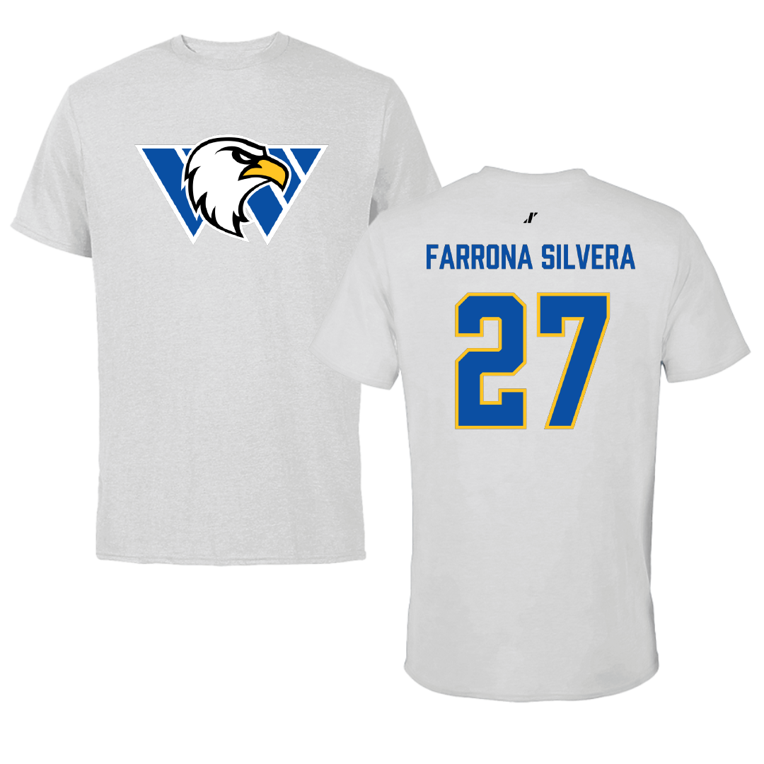 Williams Baptist University Soccer (M) Light Gray Performance Tee - #27 Hugo Farrona Silvera