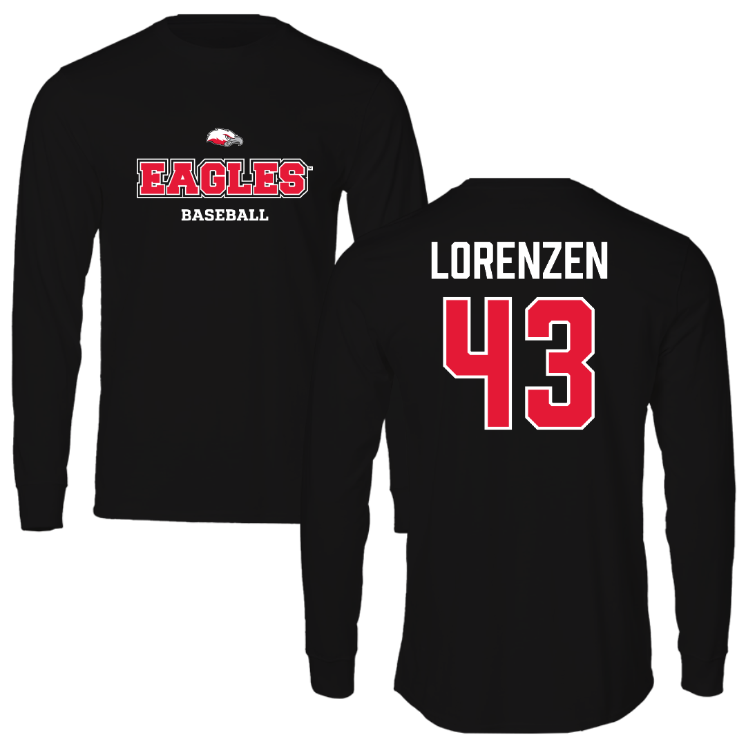 Biola University Baseball Black Long Sleeve - #43 Ransom Lorenzen