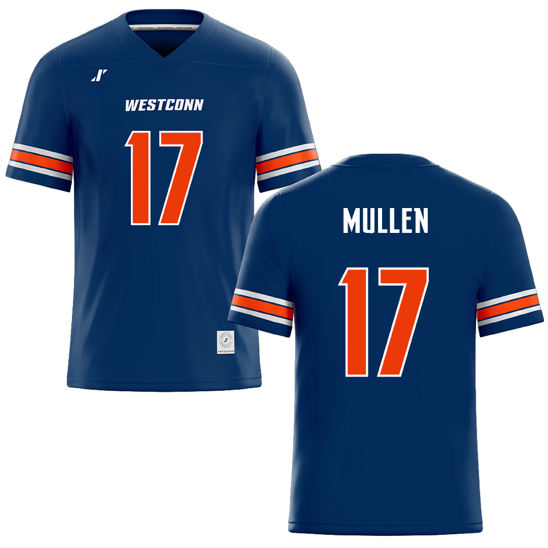 Western Connecticut State University Blue Football Jersey - #17 Ja'Mon Mullen