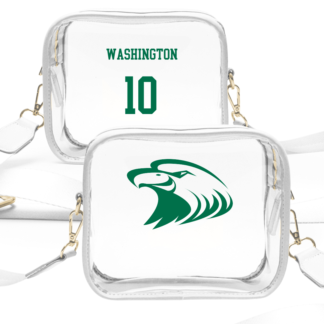 Central Methodist University Basketball (M) White Clear Stadium Bag - #10 Blake Washington