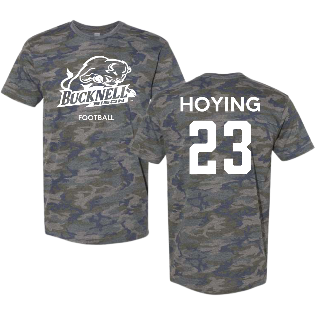 Bucknell University Football Vintage Camo Tee - #23 Nick Hoying
