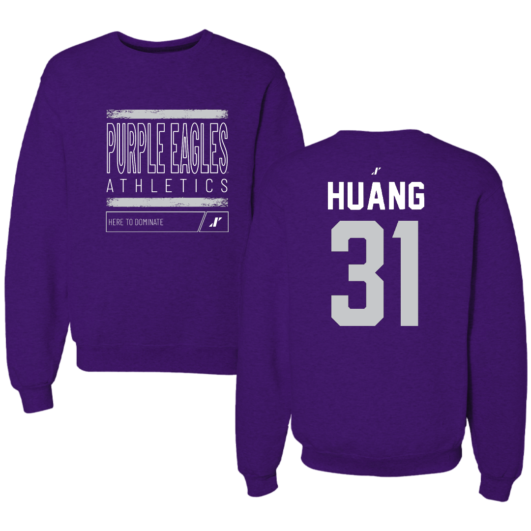 Niagara University Baseball Purple Dominate Crewneck - #31 Sun-Ian Huang