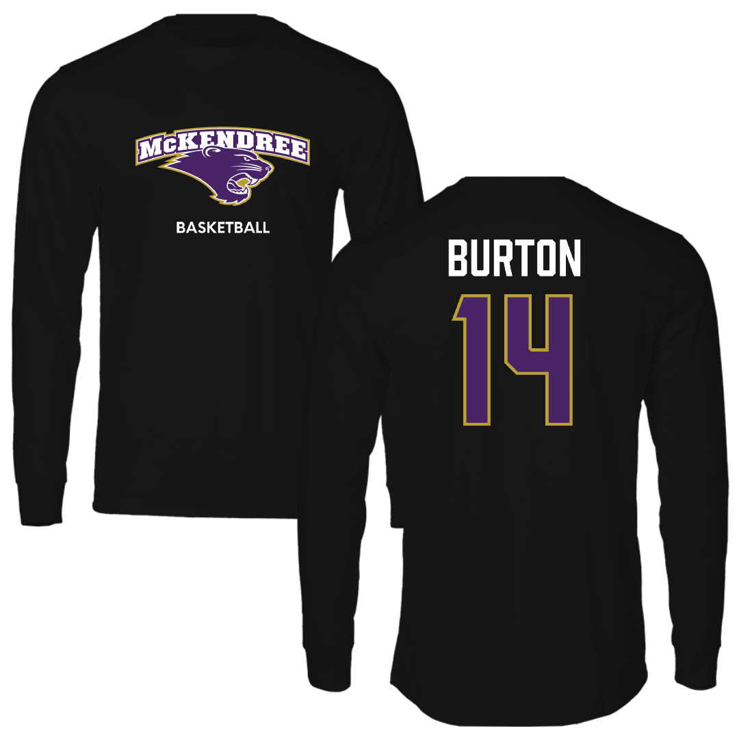 McKendree University Basketball (M) Black Performance Long Sleeve - #14 Caleb Burton