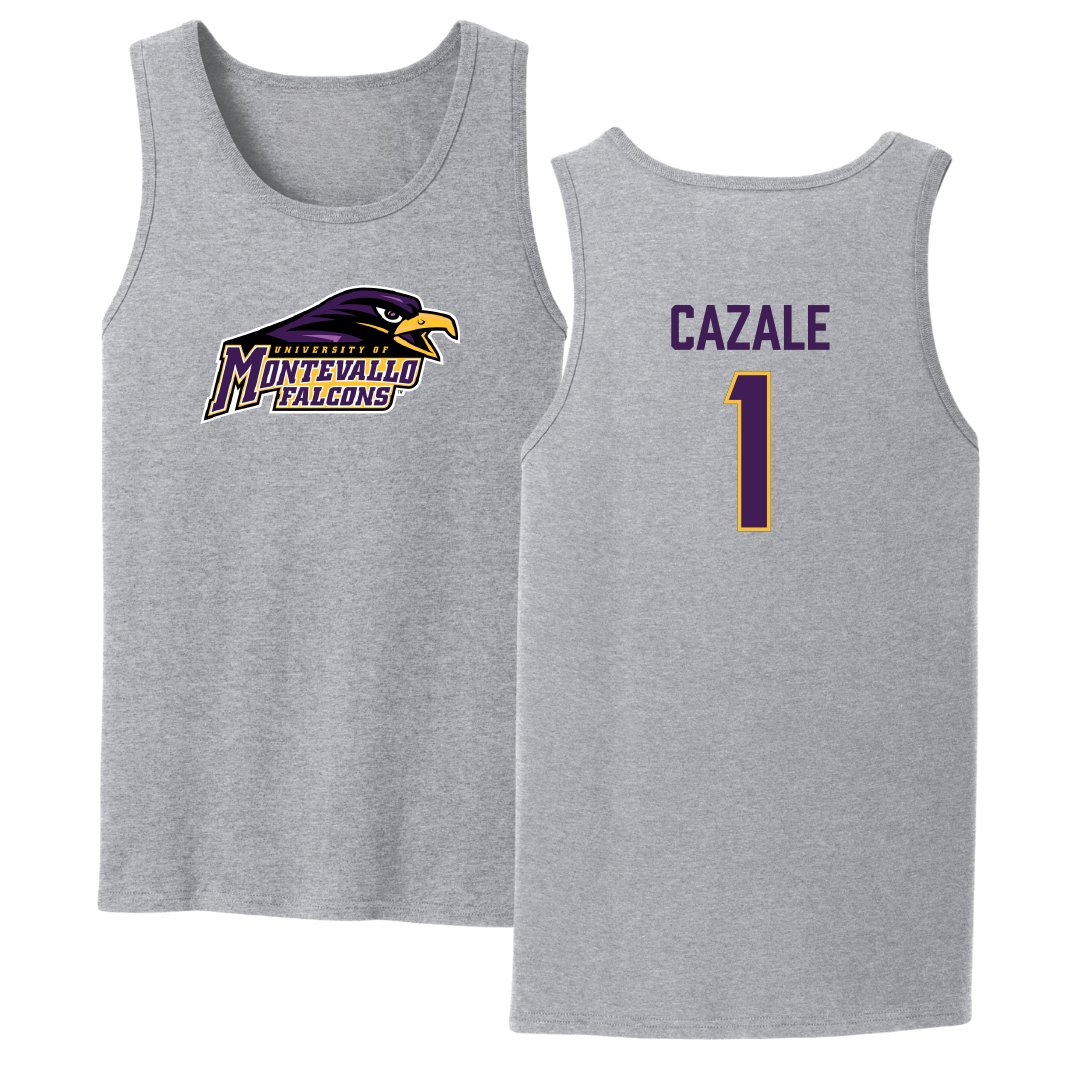 University of Montevallo Soccer Sport Gray Tank Top - #1 Jolie Cazale