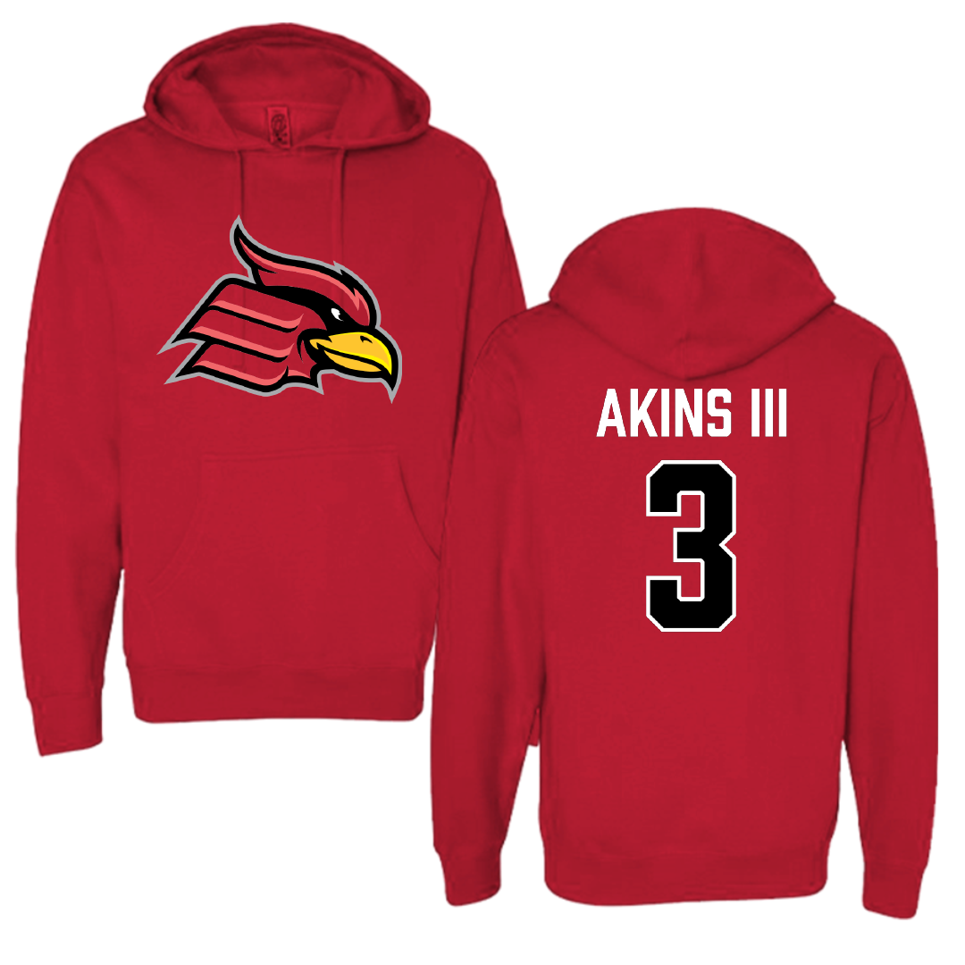 Wheeling University Baseball Red Hoodie - #3 Lamont Akins III