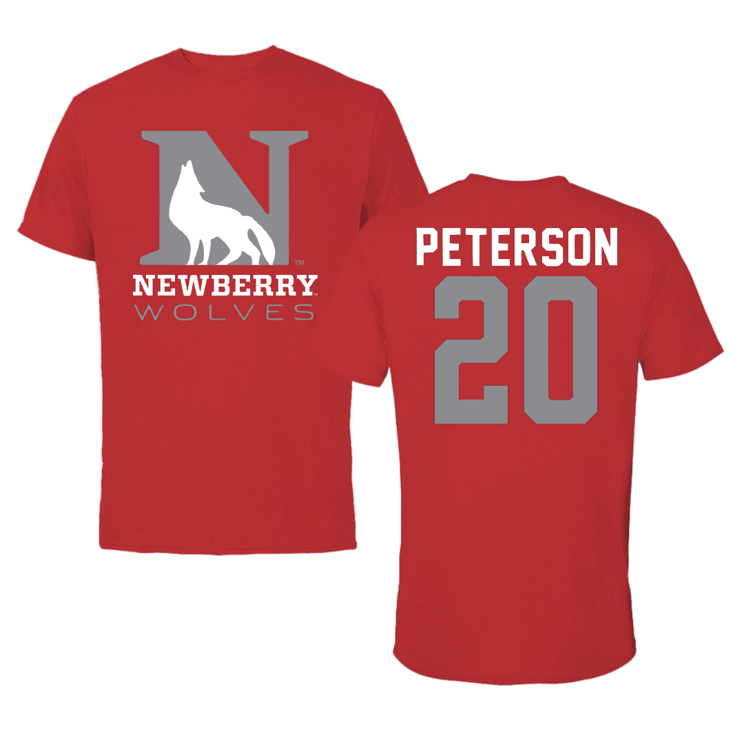 Newberry College Lacrosse Red Performance Tee - #20 Colby Peterson
