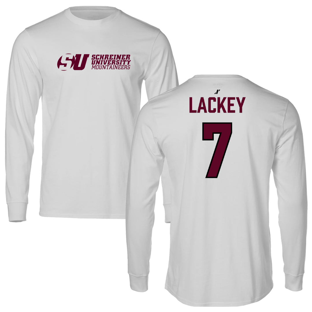 Schreiner University Baseball Light Gray Performance Long Sleeve - #7 Kale Lackey