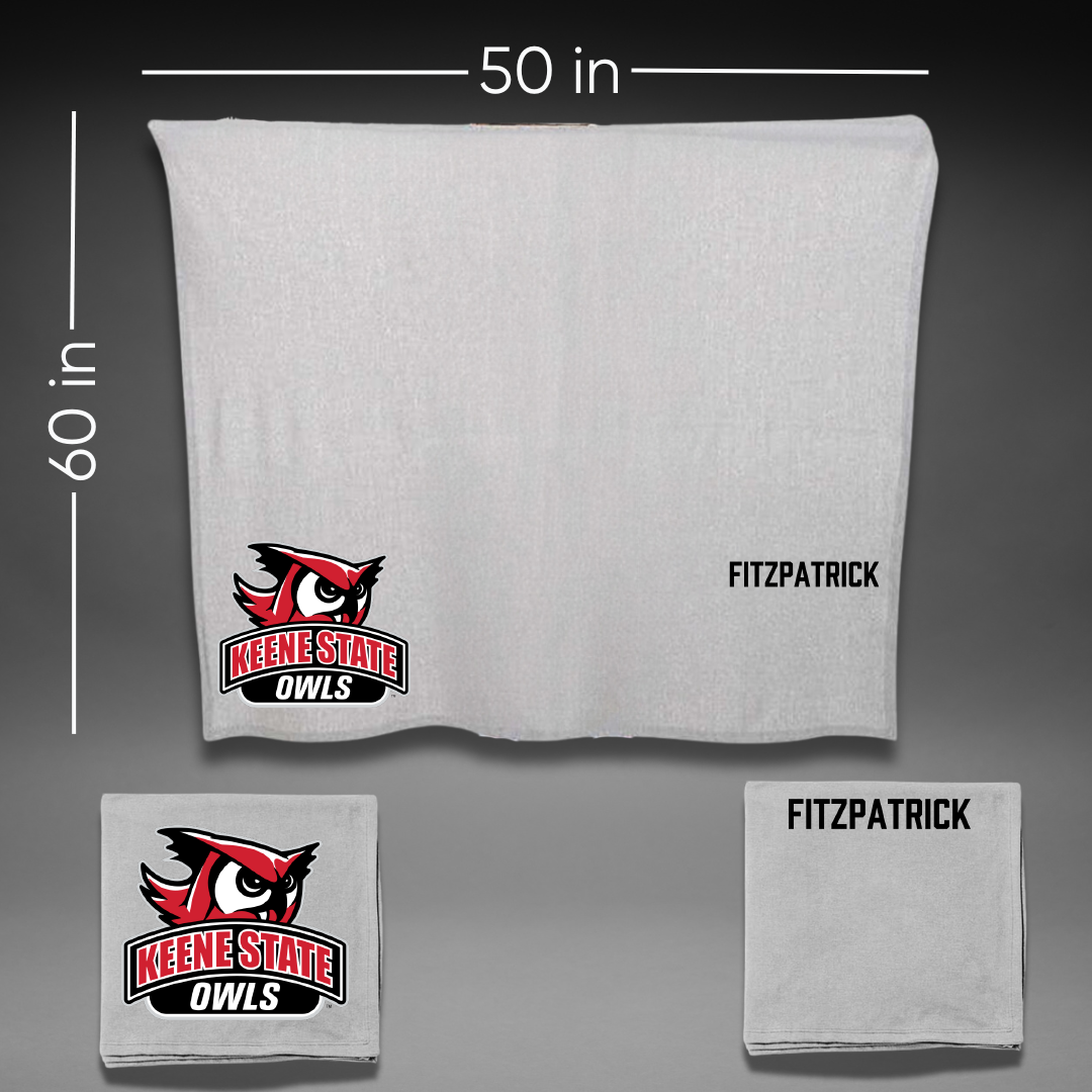 Keene State College Swimming & Diving Gray Owls Blanket - Abigail FitzPatrick
