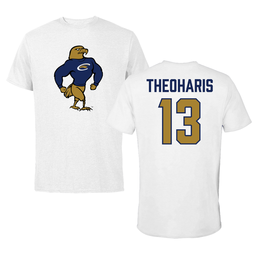 PennWest Clarion Baseball White Tee - #13 Evan Theoharis