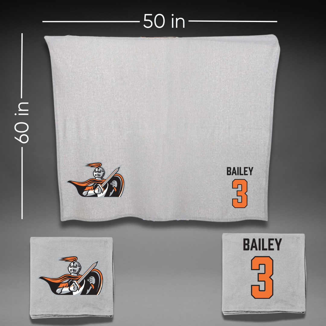 Heidelberg University Football Gray Blanket - #3 Jordan Bailey