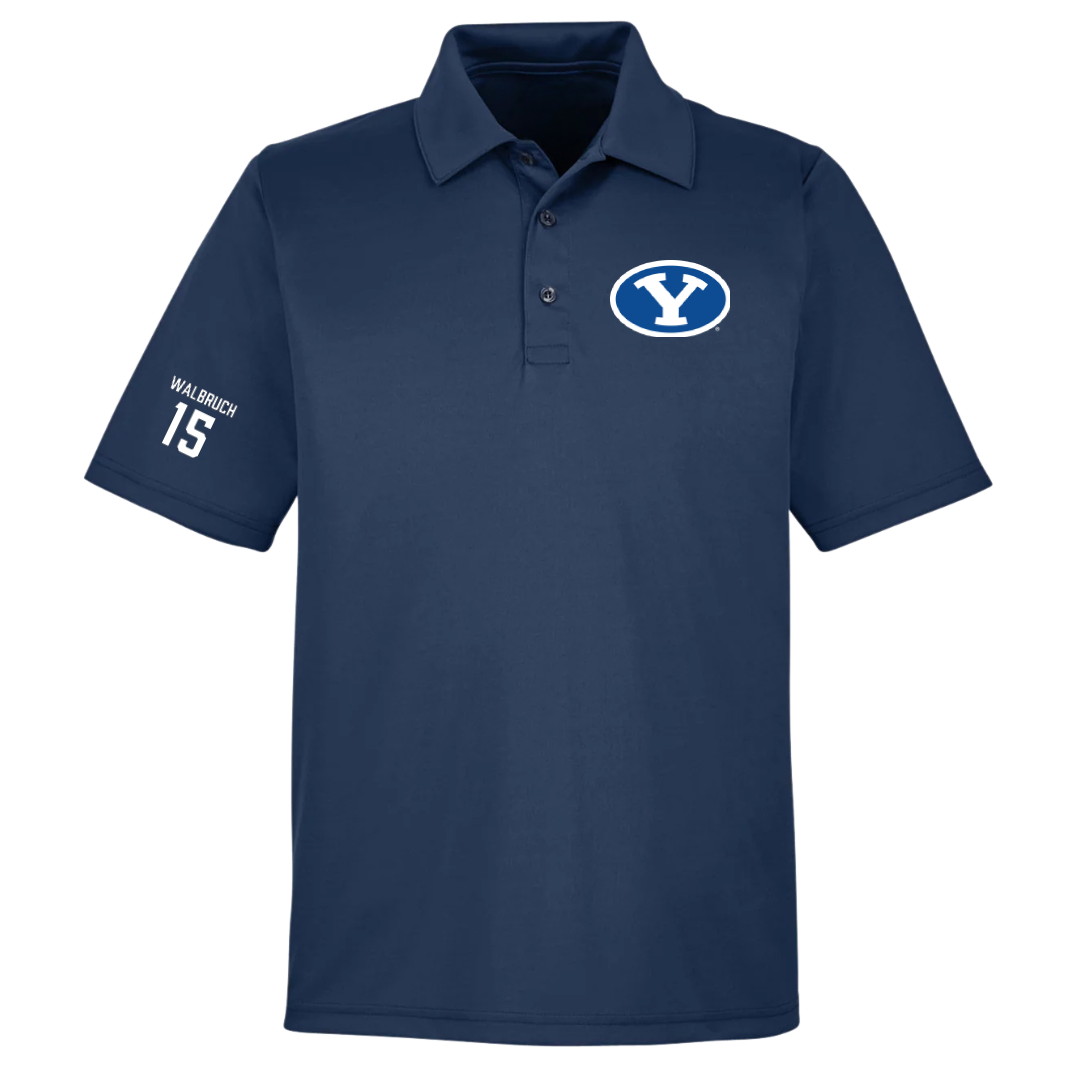 Brigham Young University Soccer (W) Navy Polo - #15 Ellie Walbruch