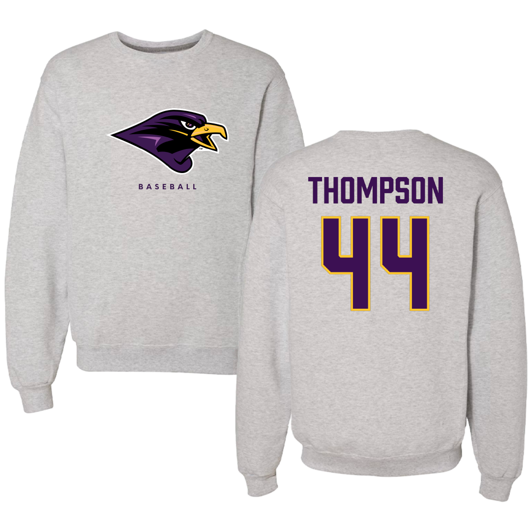 University of Montevallo Baseball Gray Crewneck - #44 Nic Thompson