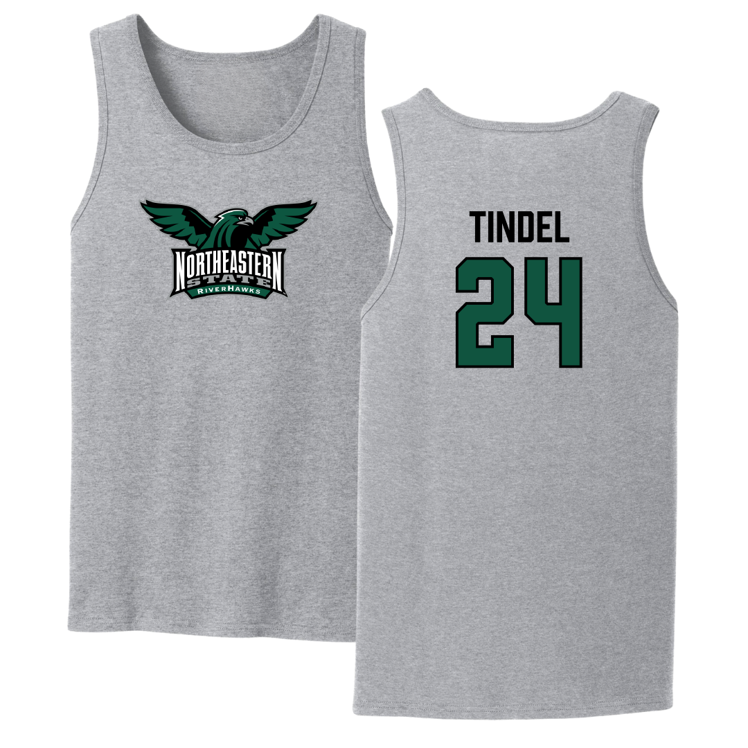 Northeastern State University Softball Sport Gray Tank Top - #24 Korynn Tindel