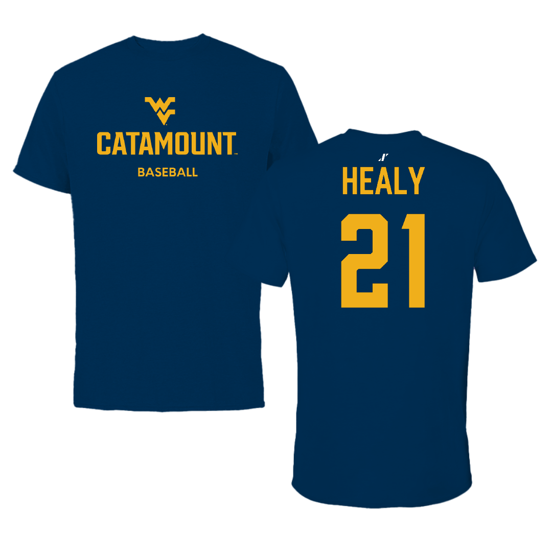 Potomac State College Baseball Navy Tee - #21 Seth Healy