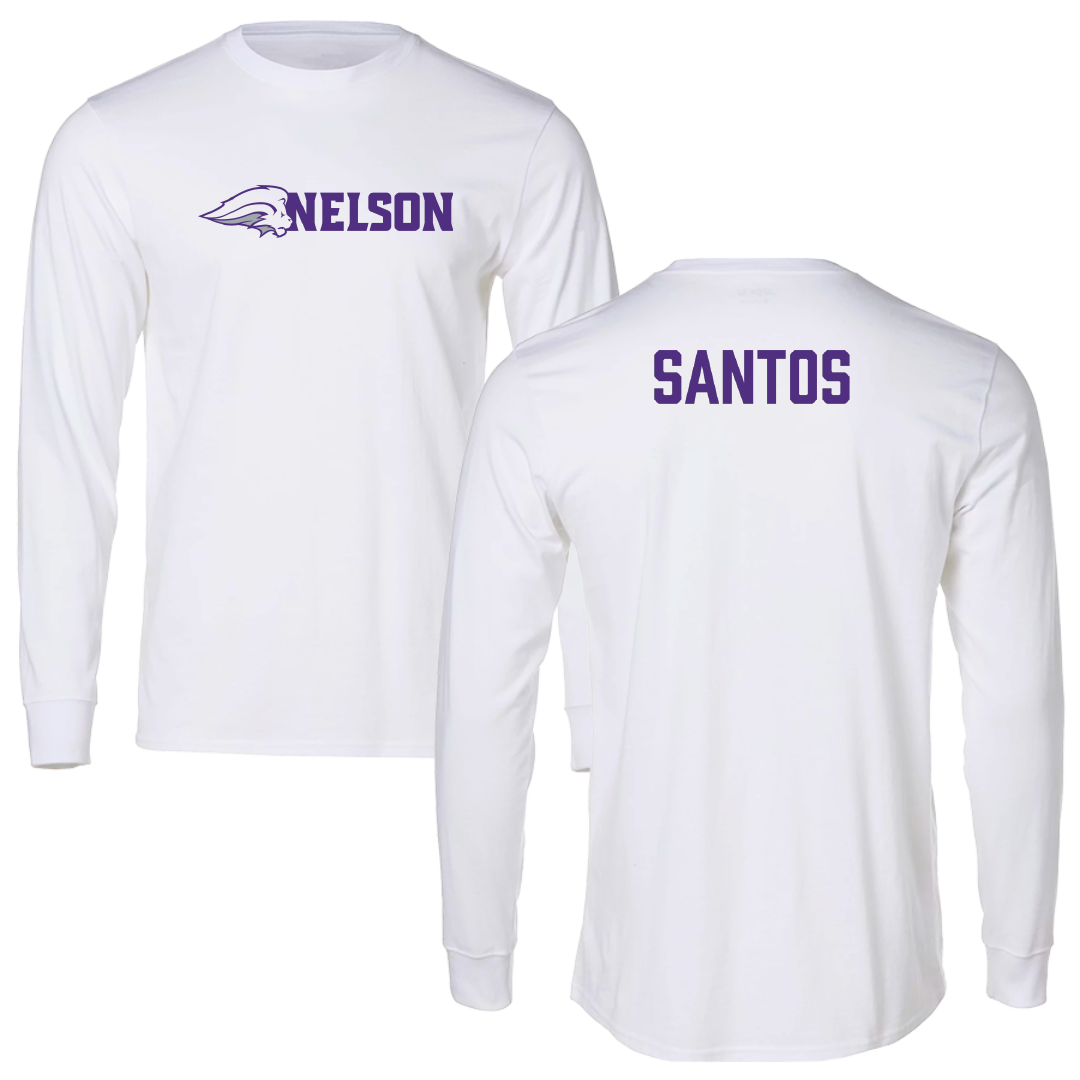 Nelson University TF and XC White Long Sleeve - Safyra Santos