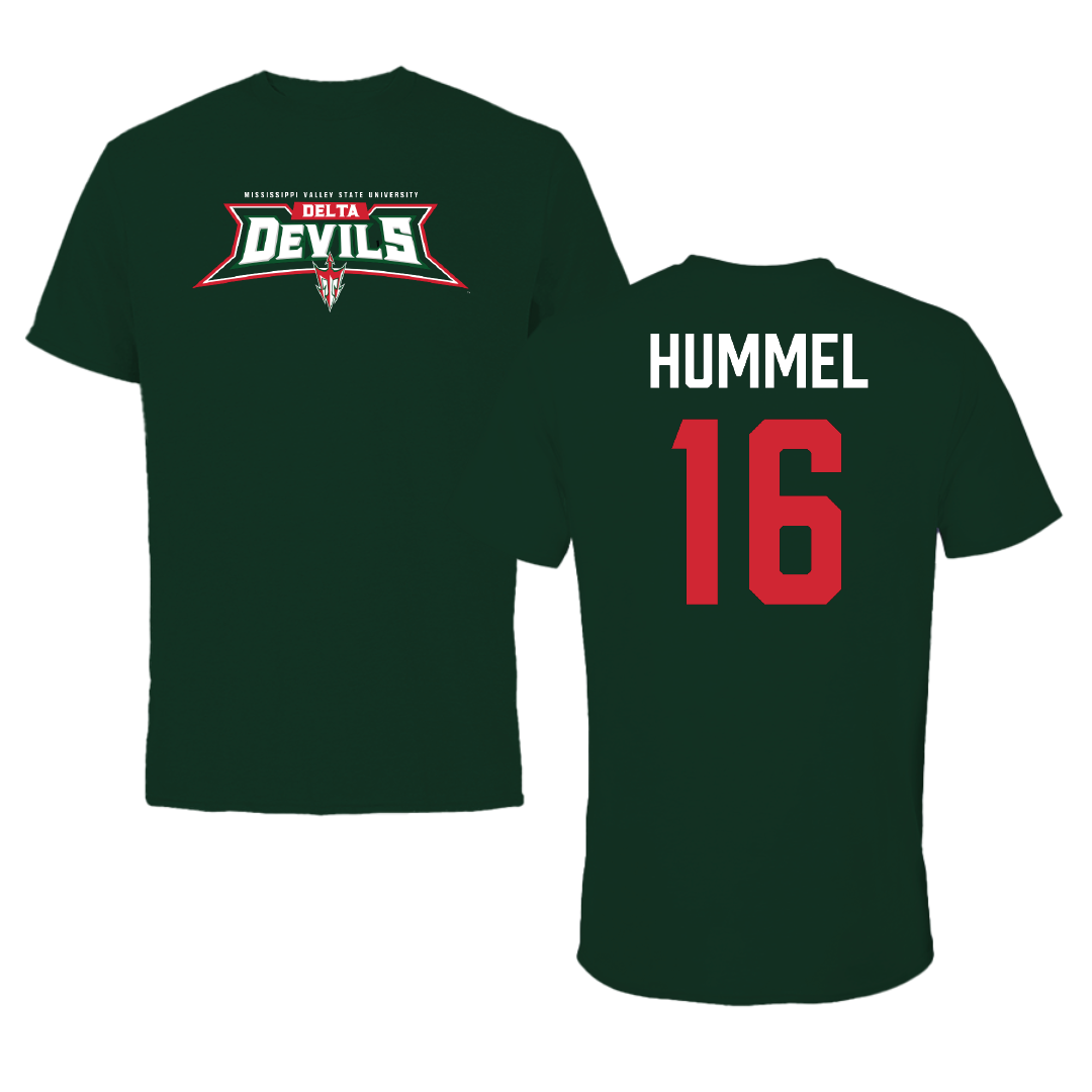 Mississippi Valley State University Baseball Forest Green Tee - #16 Dylan Hummel