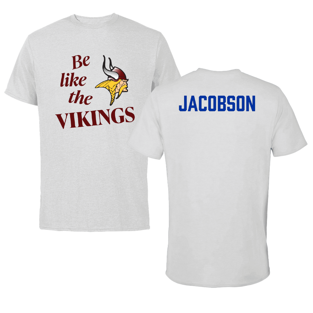 Valley City State University TF and XC Light Gray Be Like Us Tee - Parker Jacobson