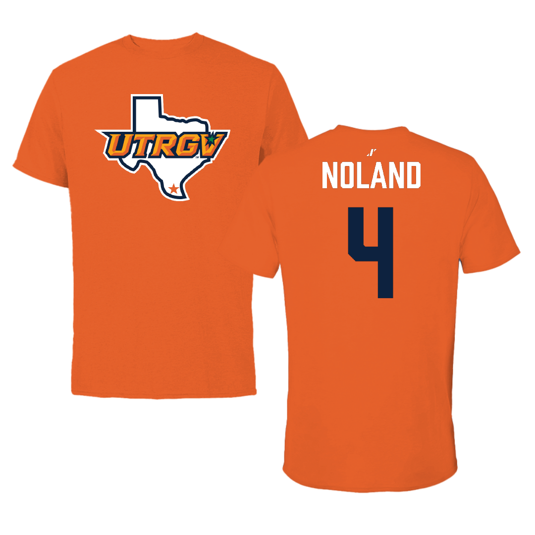 The University of Texas Rio Grande Valley Football Orange State Tee - #4 Xayvion Noland