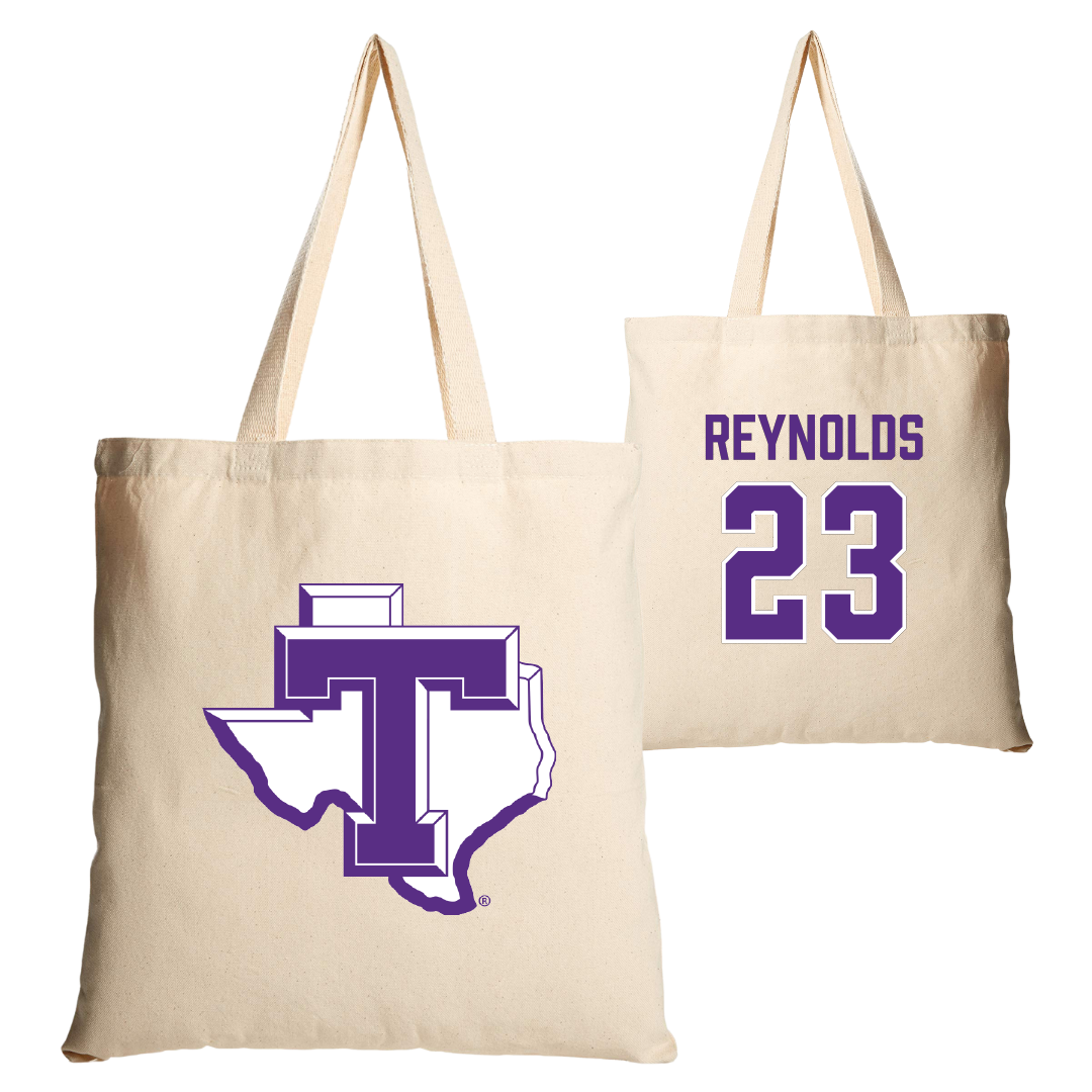 Tarleton State University Soccer (W) Tan Canvas Tote Bag - #23 Stevie Reynolds