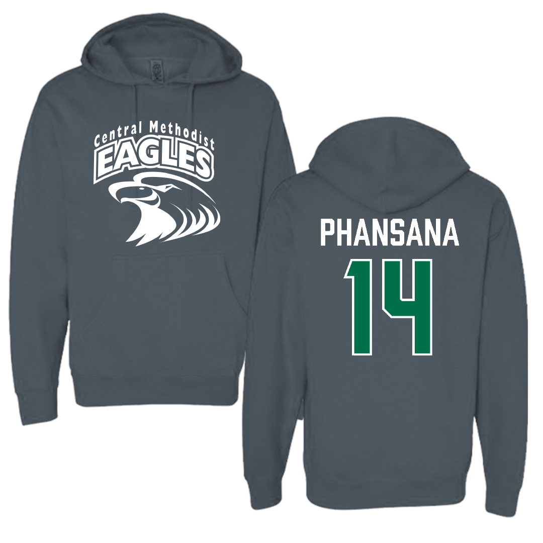 Central Methodist University Soccer Dark Gray Hoodie - #14 Evan Phansana