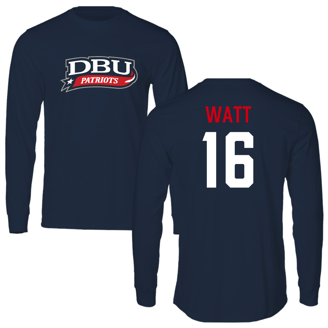 Dallas Baptist University Baseball Navy Long Sleeve - #16 Liam Watt
