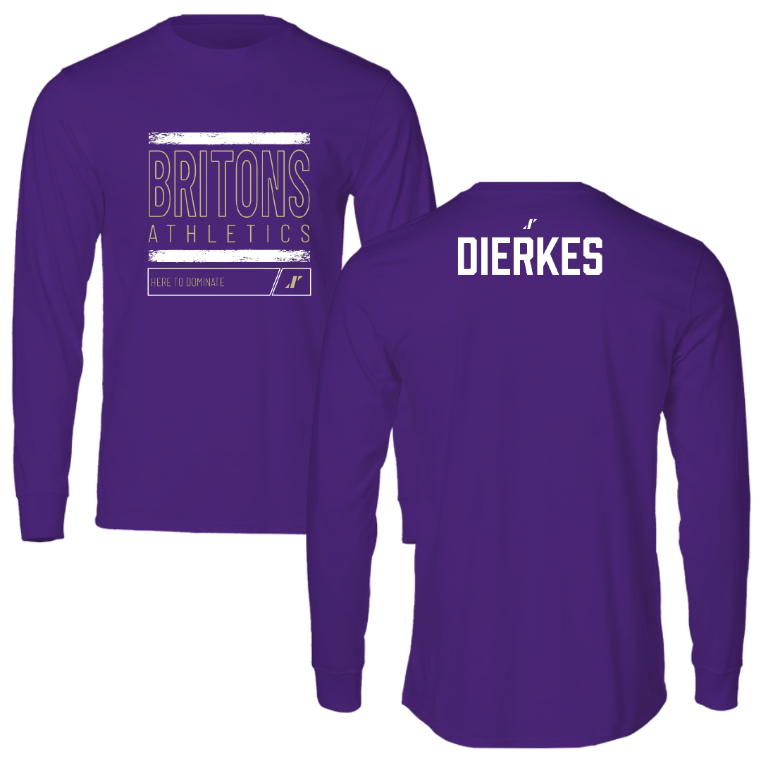Albion College Golf (M) Purple Dominate Long Sleeve - Charlie Dierkes