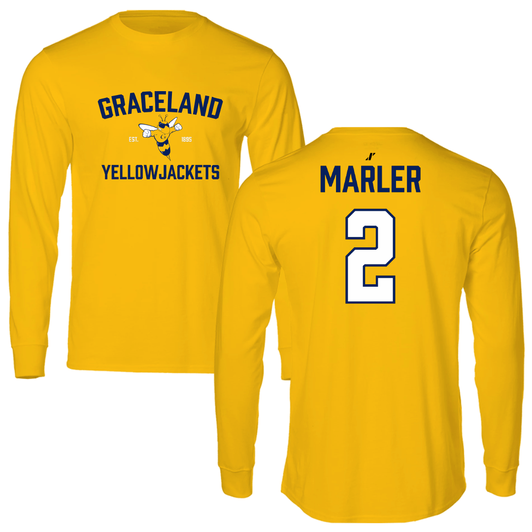 Graceland University Softball Gold General Performance Long Sleeve - #2 Makalah Marler