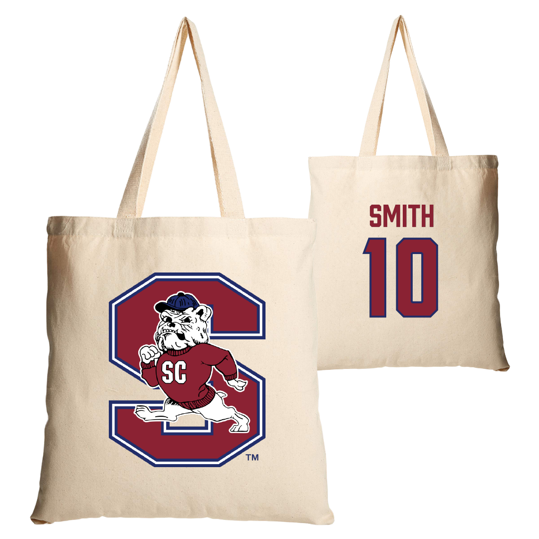 South Carolina State University Football Tan Canvas Tote Bag - #10 Tyler Smith