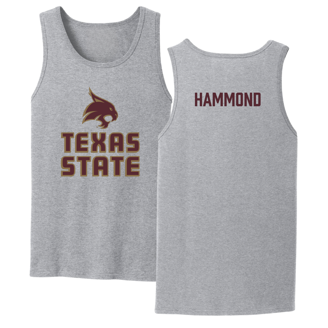 Texas State University TF and XC Sport Gray Tank Top - Easton Hammond