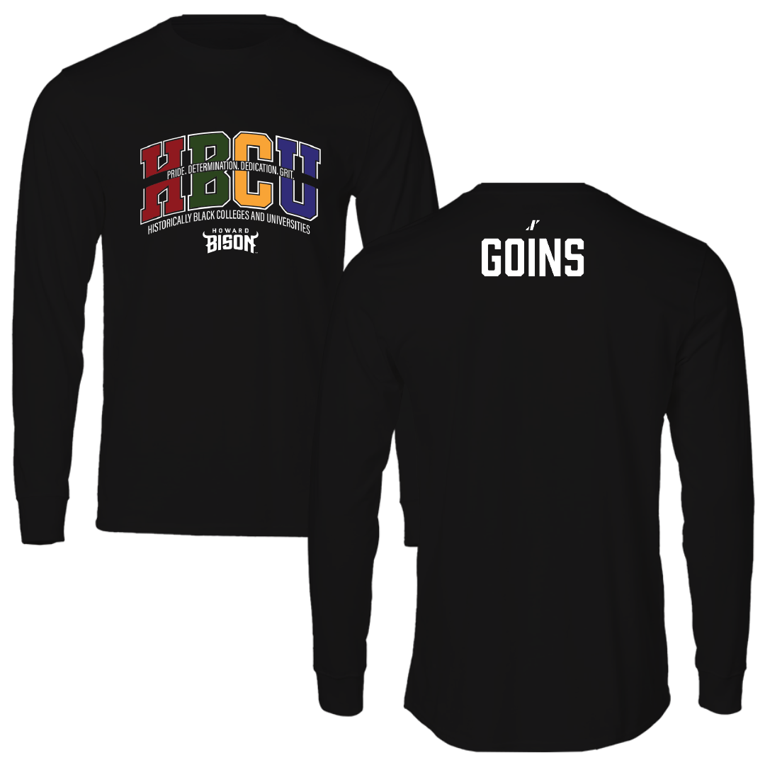 Howard University Swimming & Diving Black HBCU Long Sleeve - Solomon Goins