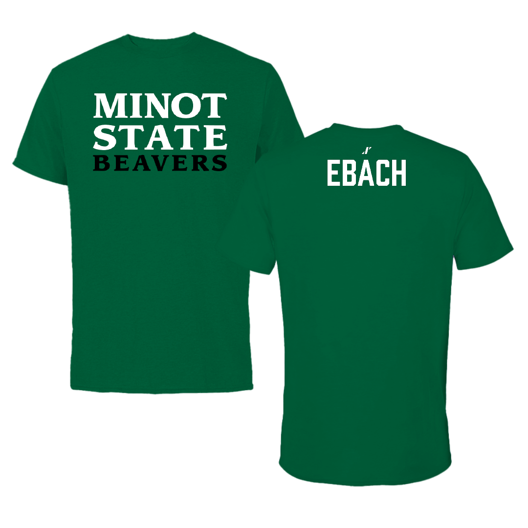 Minot State University Wrestling (W) Green Performance Tee - Megan Ebach