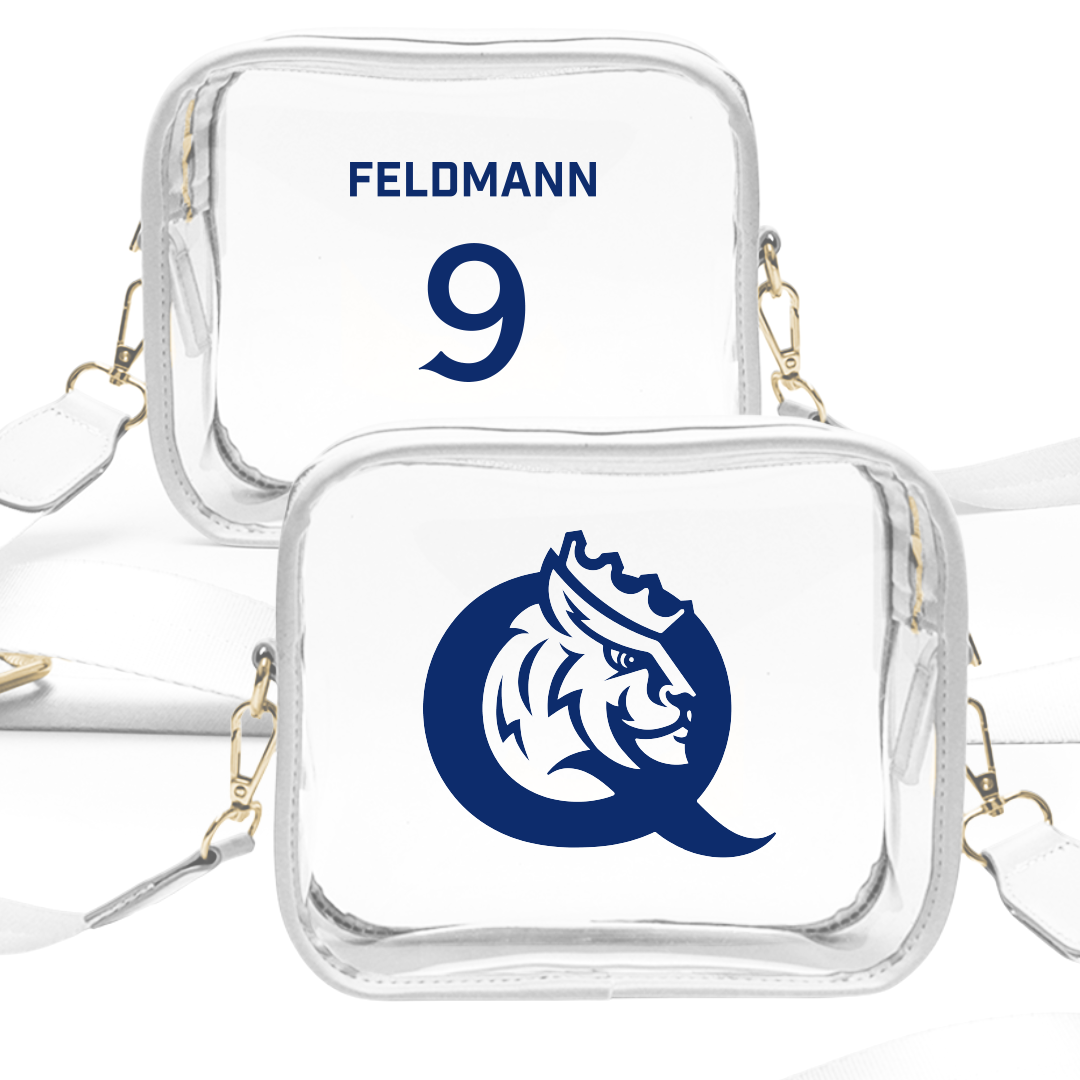 Queens University of Charlotte Lacrosse (W) White Clear Stadium Bag - #9 Gianna Feldmann