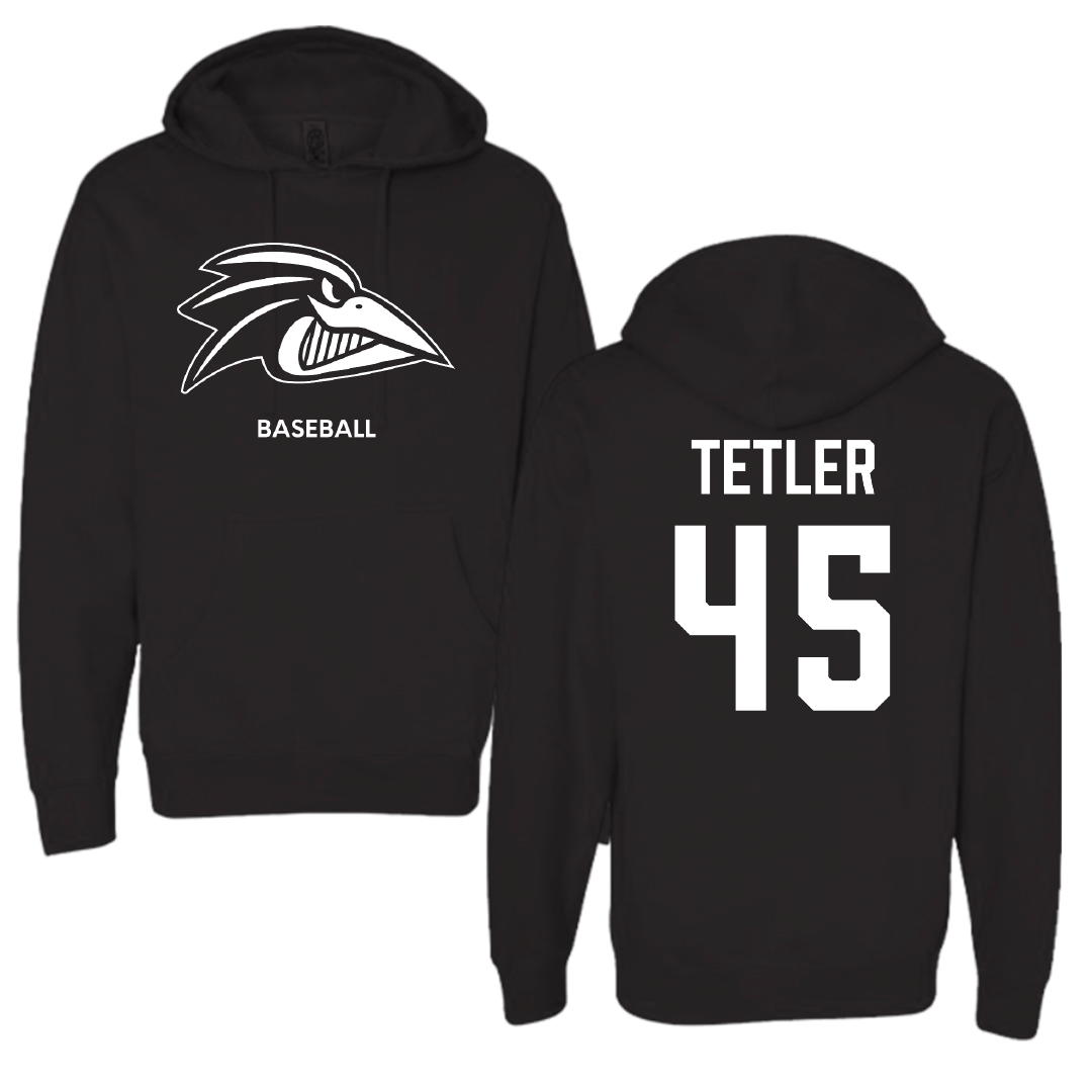 Franklin Pierce University Baseball Black Hoodie - #45 Brycen Tetler