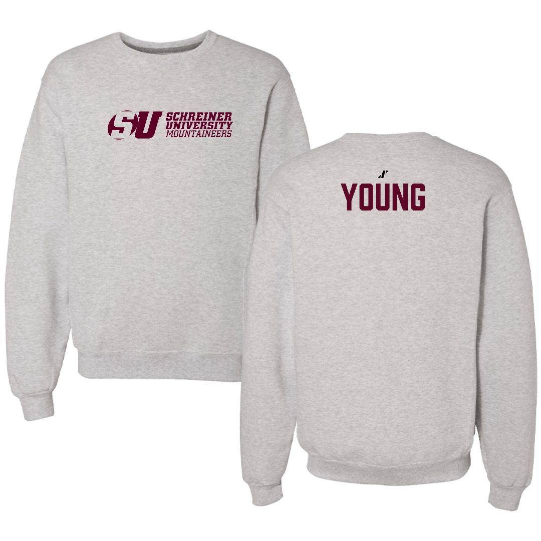 Schreiner University Football Light Gray Crewneck - Maurice Young