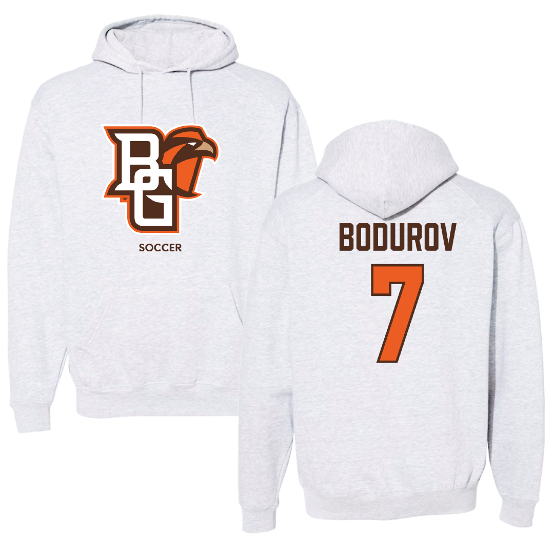 Bowling Green State University Soccer (M) Light Gray Hoodie - #7 Ryko Bodurov