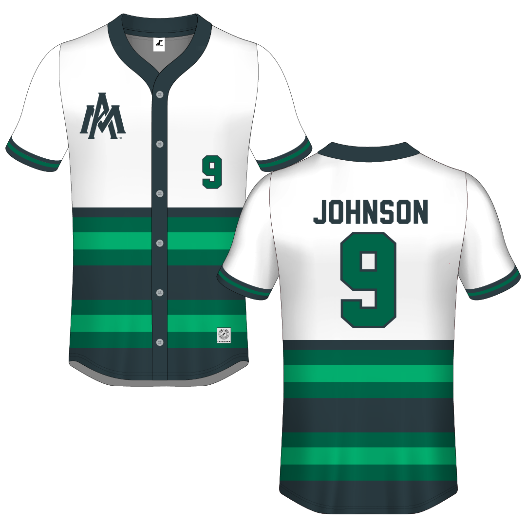University of Arkansas-Monticello White Button-Down Jersey - #9 Ronnie Johnson