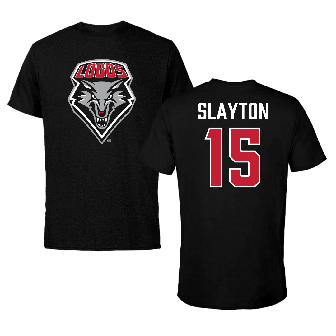 University of New Mexico Football Black Performance Tee - #15 Xavier Slayton