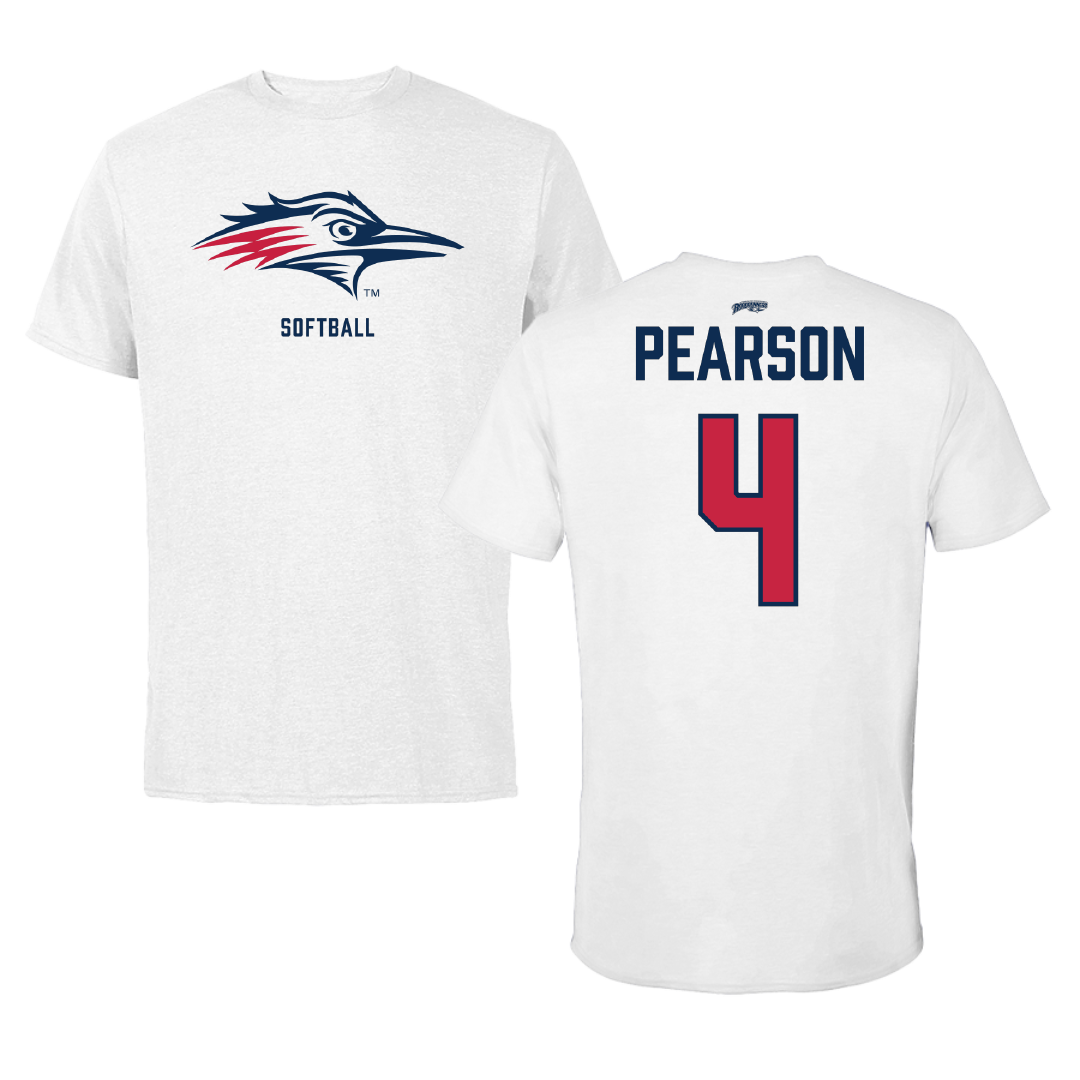 Metropolitan State University of Denver Softball White Performance Tee - #4 Mackenzie Pearson