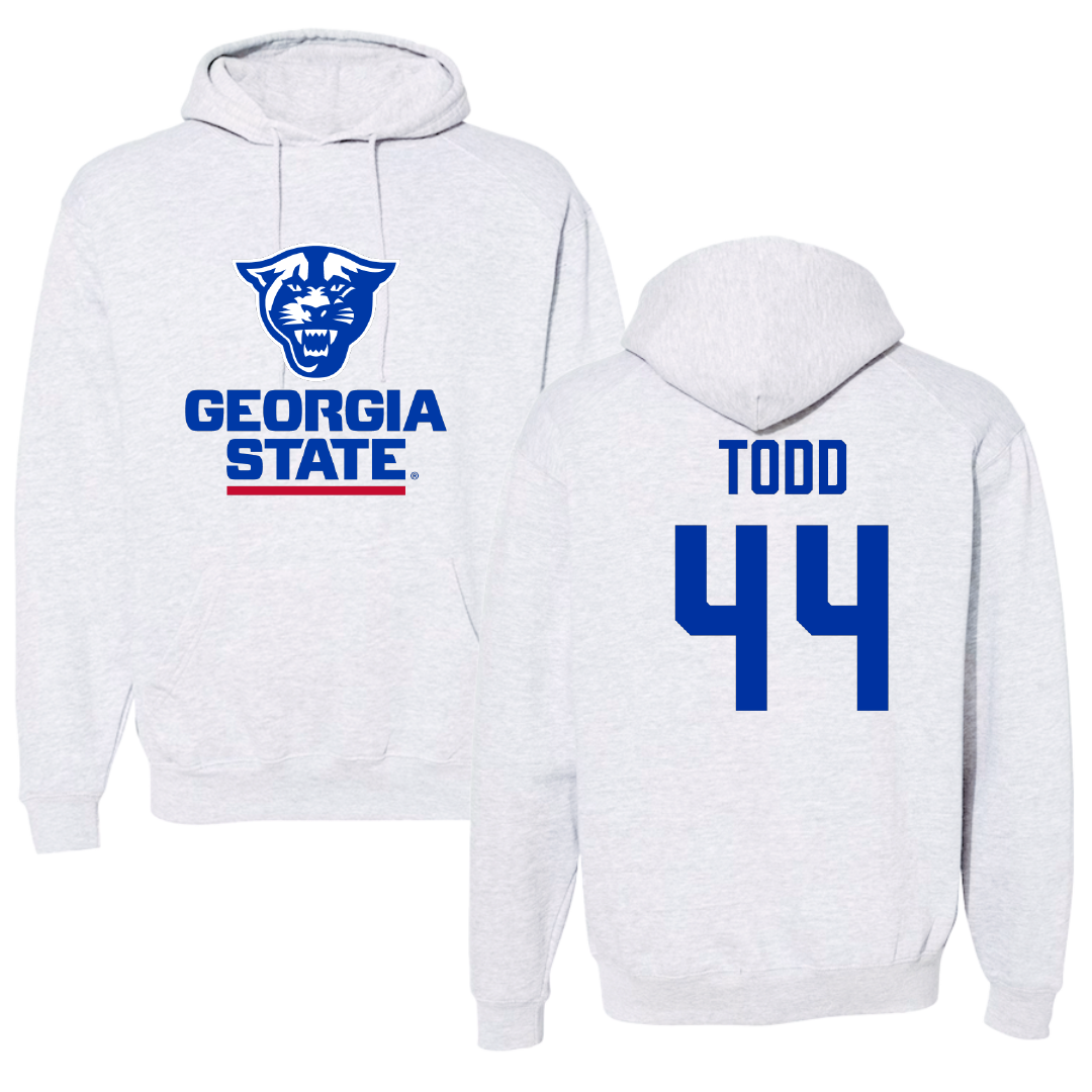 Georgia State University Baseball Gray Hoodie - #44 Niall Todd